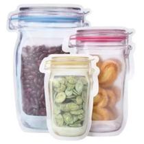 Saco Portatil Porta Alimento Reutilizavel Com Lacre Saco Portatil Porta Alimento Reutilizavel Com Lacre