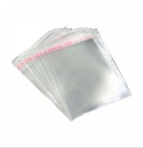 Saco PP Adesivo 9x9 com fita lacre na ponta com 100 unidades