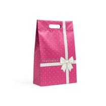 Saco Presente Decorado Metálico G Rosa Pacote com 10 Uni Saco Presente Decorado Metálico G Rosa Pacote com 10 Uni