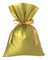Saco Presente Soft Textura Fofinha 20x29cm C/ 50Un Dourado