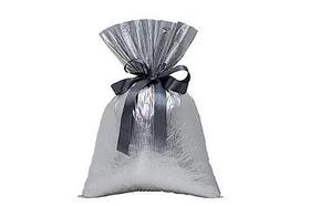 Saco Presente Soft Textura Fofinha 20x29cm C/ 50Un Prata