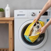 Saco Protetor para Lavar Tênis na Máquina Zíper Malha Respirável Sapatos Protetor Reutilizável Bolsa de Lavagem Máquina Roupas Calçados Prático Seguro