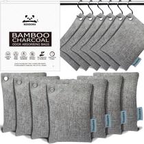 Saco purificador de ar de carvão vegetal de bambu, pacote com 15 unidades para casa, carro e armário