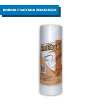 Saco Roll Bag Transparente Para Alimento 25x35 Com 500 Saquinhos Para Armazenar Conservar Comida Frutas