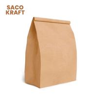 Saco Saquinho Kraft Para Delivery Pardo Econômico Entregas Alimentos Livros 24x15x32 100Un
