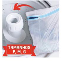 Saco Saquinho Máquina Lavar Roupa 3 Unidades P, M, G Íntima Delicada Bebê Sacola Lavagem Protetor de Peças Papa Bolinha - Fullcommerce
