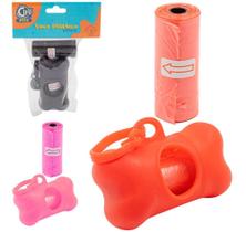 Saco/saquinho Para Fezes Animal Plastico 15 Unid + Estojo Saco/saquinho Para Fezes Animal Plastico 15 Unid + Estojo