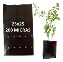 Saco Saquinho Para Mudas Plástico Preto 25x25cm 100 Unidades Saco Saquinho Para Mudas Plástico Preto 25x25cm 100 Unidades