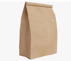 Saco Semi Kraft SOS 3kg (12x26x9 cm) C/100 Un. Embalagem Papel Resistente p/ Comércio e Delivery