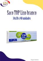 Saco TOP Lixo branco 34 x 38 c/40 unid. - lixeira banheiro, pia, saquinho de lixo (2340)