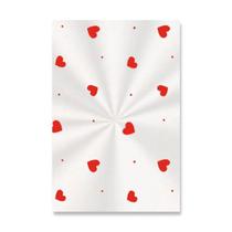 Saco transparente love vermelho 15x22cm com 50 unidades