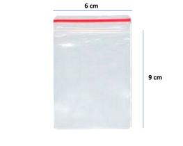 Saco Transparente Plástico Fecho Zip 6x9 100 Unidades.