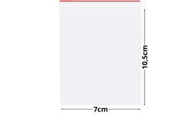 Saco Transparente Plástico Fecho Zip Hermético 7x10,5cm 100 Unidades Talge