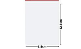 Saco Transparente Plástico Fecho Zip Hermético 8,5x12,5cm 100 Unidades Talge