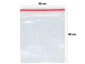 Saco Transparente Saquinho Plástico Fecho Zip 30x40 50 Uni - B&K