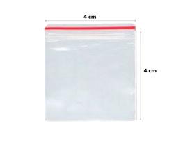 Saco Transparente Saquinho Plástico Fecho Zip 4x4 100 Uni