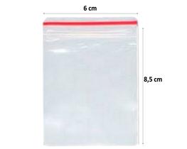 Saco Transparente Saquinho Plástico Fecho Zip 6x8,5 100 Uni - B&K
