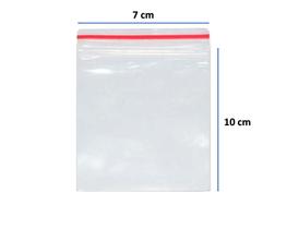Saco Transparente Saquinho Plástico Fecho Zip 7x10 100 Unid. 0,08 - B&K