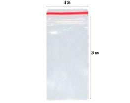 Saco Transparente Saquinho Plástico Fecho Zip 8x24 1000 Unid