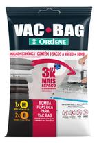 Saco Vácuo Vac Bag Ordene C/bomba 3un Facilidade Praticidade