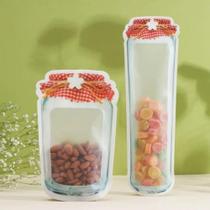 Saco Zip Lock Hermético Reutilizável Formato Pote