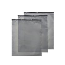 Saco Zip Lock Preto Translúcido 30x40 20un Alta Qualidade Reutilizável Fechamento Armazenamento