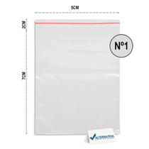 SACO ZIP N1 5x7CM SAQUINHO PLASTICO HERMETICO C/100