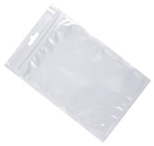 Saco Zip Poolsy 18cm x 26cm Frente Transparente e Fundo Branco Com 100 Unidades