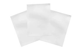 Saco Zip Slider 20x20cm Para Roupas Transparente Fosco 10 Unidades - Ziper Branco