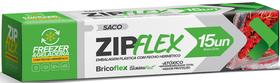 Saco zipflex com fecho hermetico p/freezer e geladeira 18x23cm c/180 un (15542) - BRICOFLEX