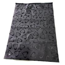 Saco Ziplock Preto 50un Translúcido Estampa Coração 25X32 Saco Ziplock Preto 50un Translúcido Estampa Coração 25X32