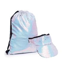 Sacochila com Viseira Holográfica Azul