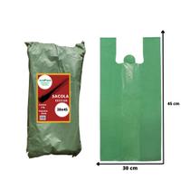 Sacola 30x45 verde media com 3 kg - ecoplast