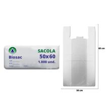 Sacola 50x60 branca com 1000 unidades - biosac