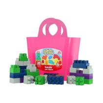 Sacola Activity Blocos de Montar Rosa 30 Peças Gulliver - 5123