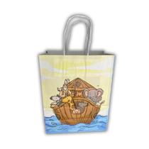 Sacola Arca de Noé 17,5x8,5x21,5cm C/30 Un. Lembrancinha Festa Infantil, Tema Bíblico, Batizado