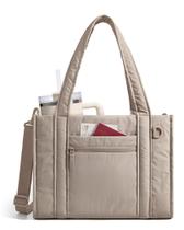 Sacola BAGSMART Boxy para mulheres de 20 litros com zíper bronzeado Sacola BAGSMART Boxy para mulheres de 20 litros com zíper bronzeado