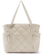 Sacola BAGSMART Puffer Carry On para mulheres bege 24L