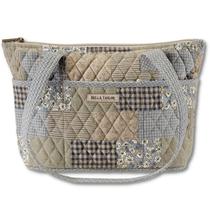 Sacola Bella Taylor Small Tote Khaki Patchwork Cotton Sacola Bella Taylor Small Tote Khaki Patchwork Cotton