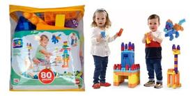 Sacola Blocos De Montar Blocolândia 80 Peças Mk451 - Dismat