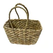 Sacola Bolsa Feira Praia Palha De Taboa 28x19x38 Alça Grande