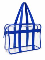 Sacola Bolsa Jumbo Multiuso Cristal PVC 0,20mm com reforço EXTRA Alças de Nylon Cor:Azul Bic
