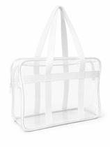 Sacola Bolsa Jumbo Multiuso Cristal PVC 0,20mm com reforço EXTRA Alças de Nylon Cor:Branco