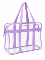 Sacola Bolsa Jumbo Multiuso Cristal PVC 0,20mm com reforço EXTRA Alças de Nylon Cor:Lilas