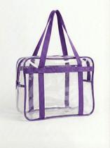 Sacola Bolsa Jumbo Multiuso Cristal PVC 0,20mm com reforço EXTRA Alças de Nylon Maternidade Praia Uso institucional