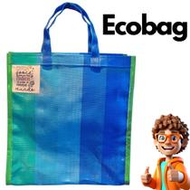 Sacola Bolsa Nylon Ecobag Personalizada com Frases Retornável Feira Mercado