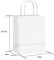 Sacola bolsa p papel branca para embalagens presentes cromus