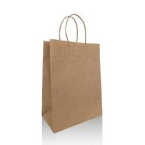 Sacola Bolsa Papel Kraft Pequena 18x24x10 - Kit 50 Un - Ideal Pack