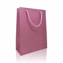 Sacola Bolsa Papel Rosa Bebê Pequena 13x18x6 - Kit 50 Un - Ideal Pack