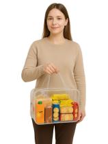 Sacola Bolsa Plástica Transparente Com Zíper Pvc Tam M